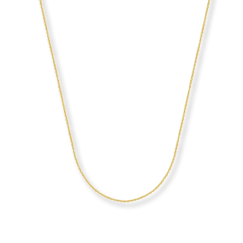 Main Image 1 of 0.75mm Cable Chain Necklace Solid 14K Yellow Gold 16&quot;
