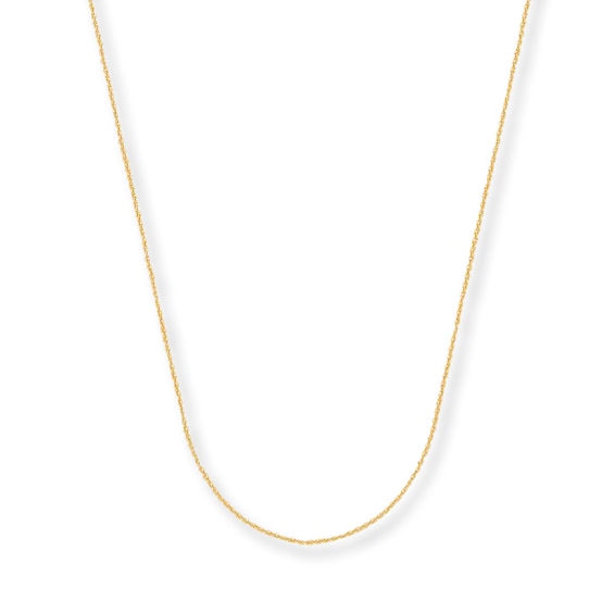Cable Chain Solid 14K Yellow Gold 18"