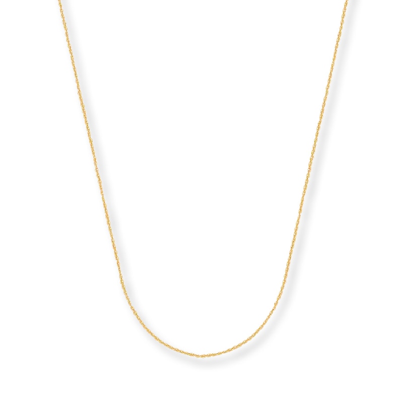 Solid Cable Chain 14K Yellow Gold 18"