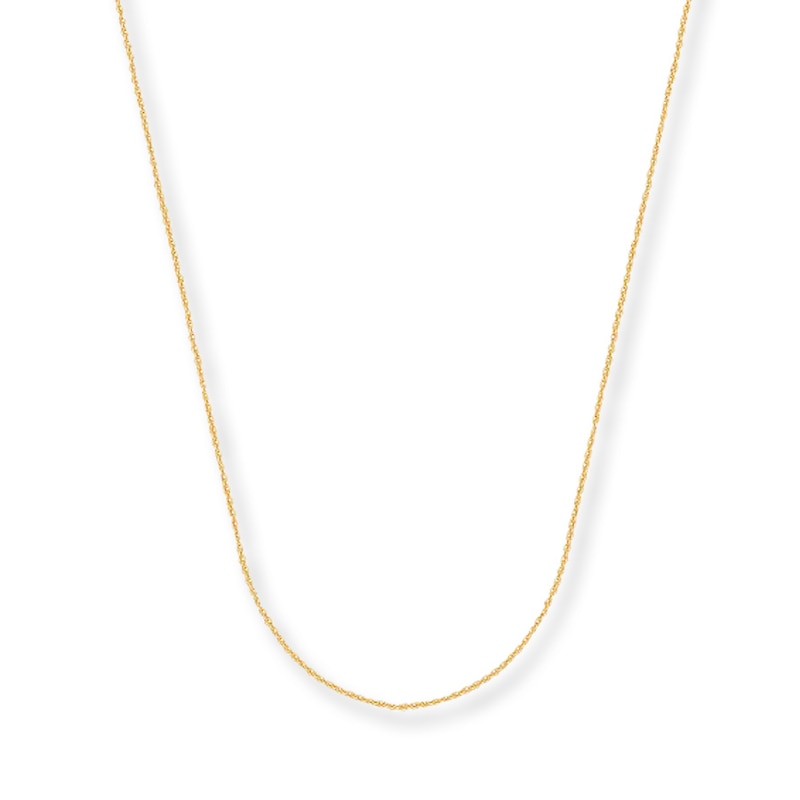 Main Image 1 of Cable Chain Solid 14K Yellow Gold 18&quot;