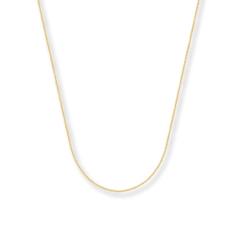 Main Image 1 of 0.75mm Cable Chain Necklace Solid 14K Yellow Gold 20&quot;