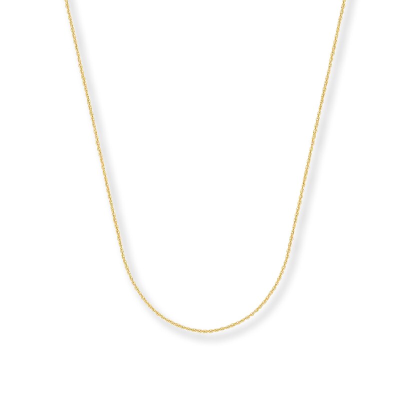 Main Image 1 of 0.75mm Cable Chain Necklace Solid 14K Yellow Gold 24&quot;