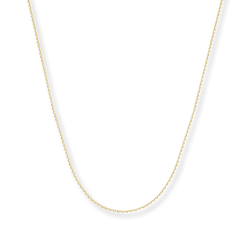 Cable Chain Necklace 14K Yellow Gold 20"