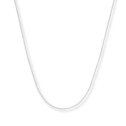 Cable Chain Necklace 14K White Gold 20&quot;