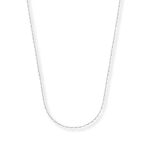 Mariner Chain Necklace Solid 14K White Gold 16"