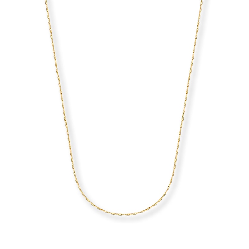 Solid Mariner Chain Necklace 14K Yellow Gold 20"
