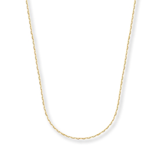 1.25mm Mariner Chain Necklace Solid 14K Yellow Gold 18"