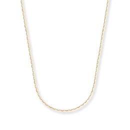 Mariner Chain Necklace Solid 14K Yellow Gold 22"