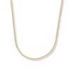 Thumbnail Image 1 of 1mm Wheat Chain Necklace Solid 14K Yellow Gold 24"
