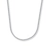 Thumbnail Image 1 of 1mm Wheat Chain Necklace Solid 14K White Gold 24&quot;