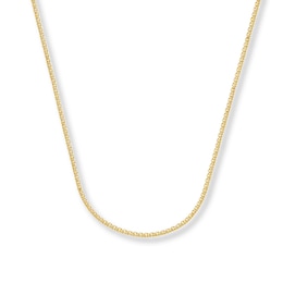 1.5mm Wheat Chain Necklace Solid 14K Yellow Gold 16"