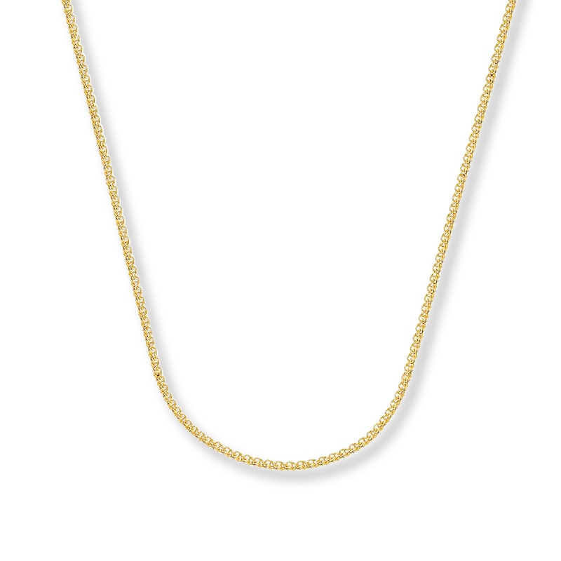 Main Image 1 of 1.5mm Wheat Chain Necklace Solid 14K Yellow Gold 16&quot;