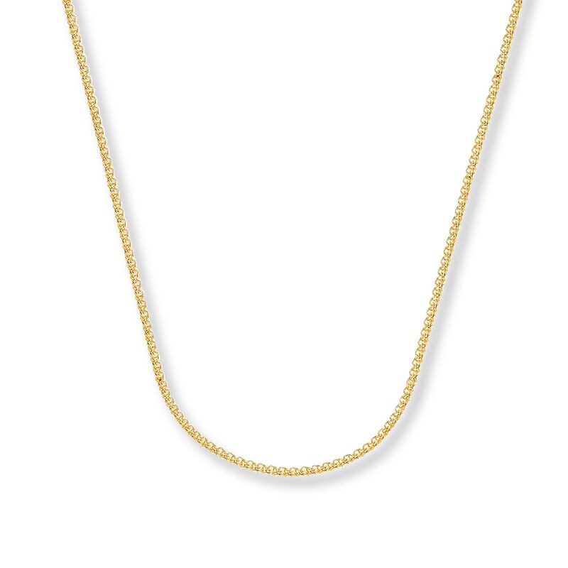 Main Image 1 of 1.5mm Wheat Chain Necklace Solid 14K Yellow Gold 24&quot;