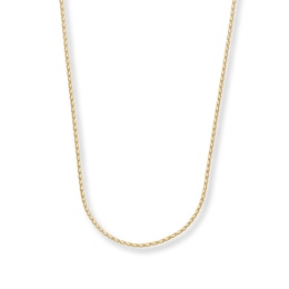 0.75mm Wheat Chain Necklace Solid 14K Yellow Gold 18"