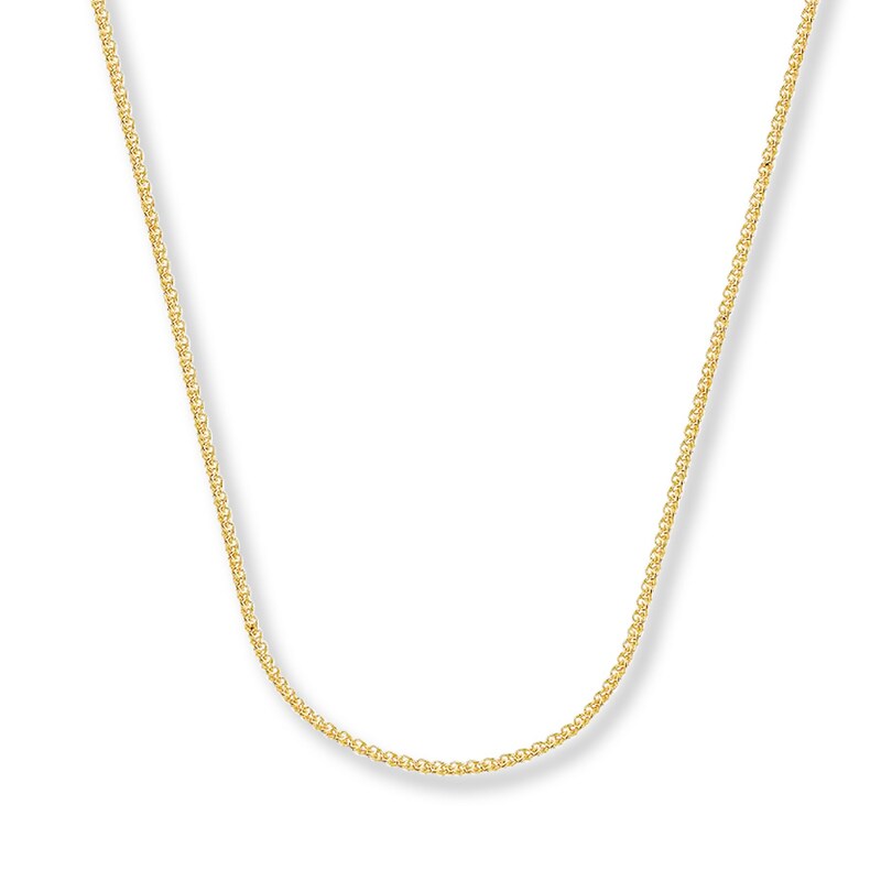 Main Image 1 of 1.25mm Wheat Chain Necklace Solid 14K Yellow Gold 18&quot;