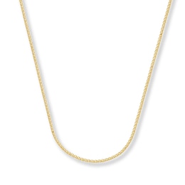 1.25mm Wheat Chain Necklace Solid 14K Yellow Gold 20"
