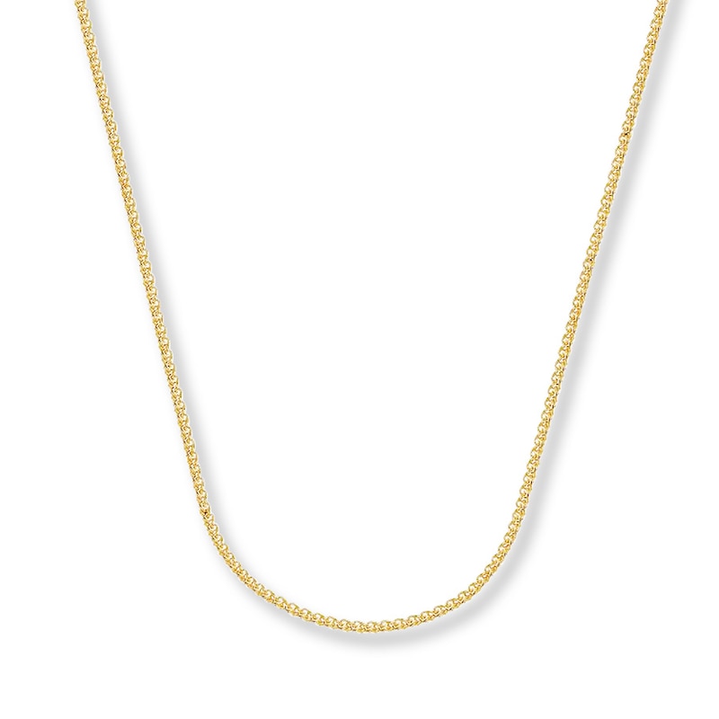 Main Image 1 of 1.25mm Wheat Chain Necklace Solid 14K Yellow Gold 20&quot;