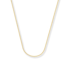 1mm Wheat Chain Necklace Solid 14K Yellow Gold 16"