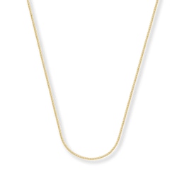 0.75mm Wheat Chain Necklace Solid 14K Yellow Gold 16"