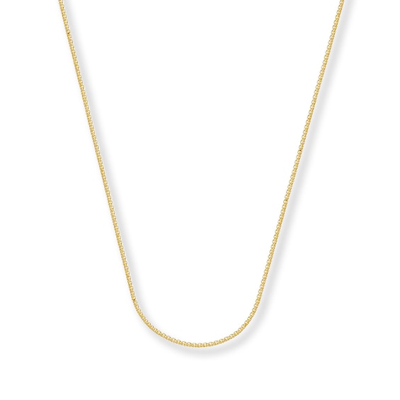 0.75mm Wheat Chain Necklace Solid 14K Gold 18
