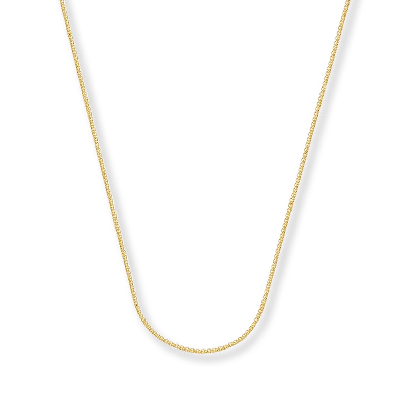 Main Image 1 of 0.75mm Wheat Chain Necklace Solid 14K Yellow Gold 18&quot;