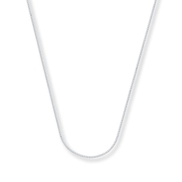 0.75mm Wheat Chain Necklace Solid 14K White Gold 20"
