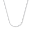 Thumbnail Image 1 of 1.25mm Square Wheat Chain Solid 14K White Gold Necklace 18&quot;