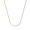 Thumbnail Image 1 of 1mm Square Wheat Chain Solid 14K Yellow Gold Necklace 20&quot;