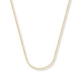 1mm Square Wheat Chain Solid 14K Yellow Gold Necklace 24"