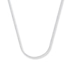 Thumbnail Image 1 of 1mm Square Wheat Chain Solid 14K White Gold Necklace 16&quot;