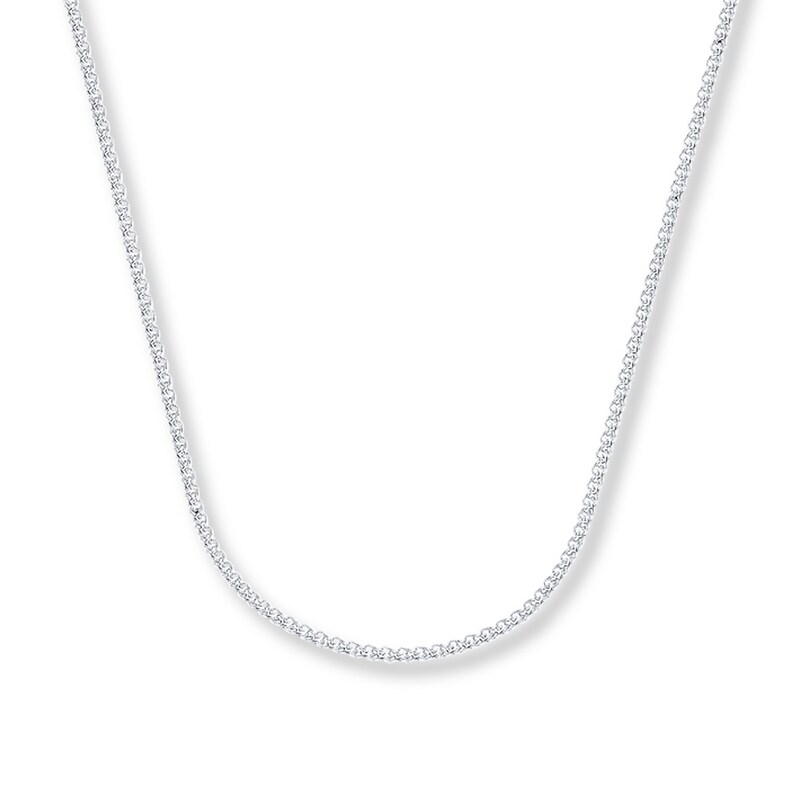 Main Image 1 of 1.75mm Wheat Chain Necklace Solid 14K White Gold 20"