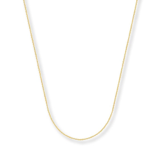 Solid Cable Chain Necklace 14K Gold 18