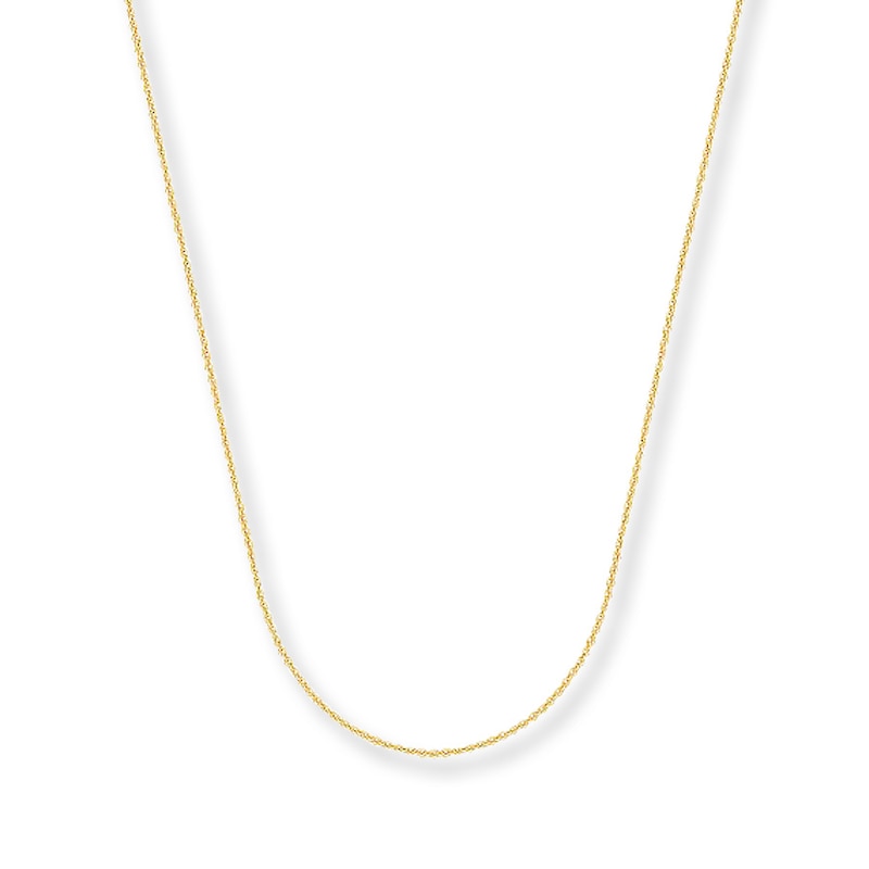 Main Image 1 of 0.75mm Cable Chain Necklace Solid 14K Yellow Gold 20&quot;