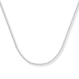 1.75mm Cable Chain Necklace Solid 14K White Gold 16&quot;