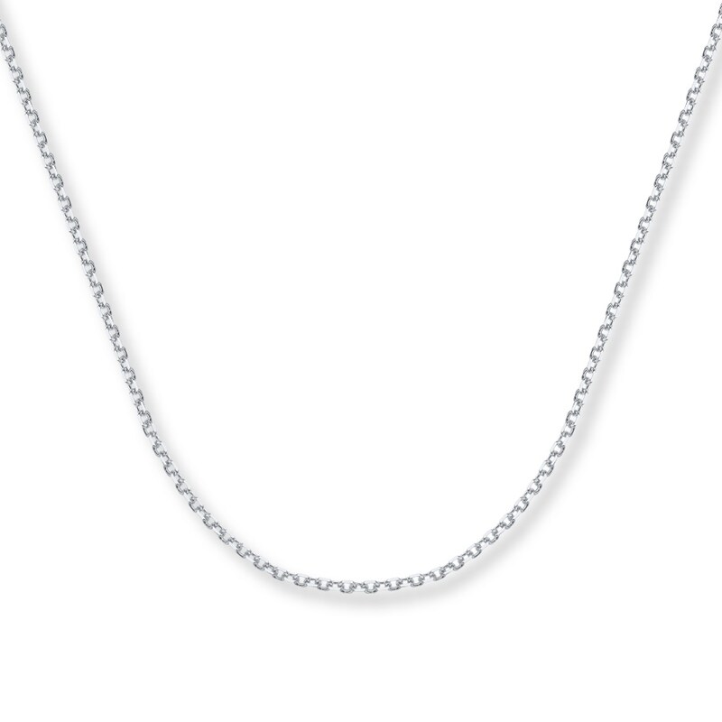 Main Image 1 of 1.75mm Cable Chain Necklace Solid 14K White Gold 16&quot;