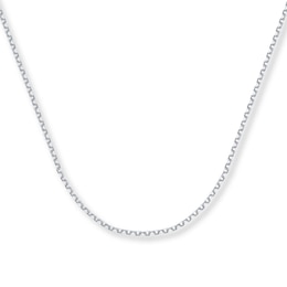 1.75mm Cable Chain Necklace Solid 14K White Gold 20"