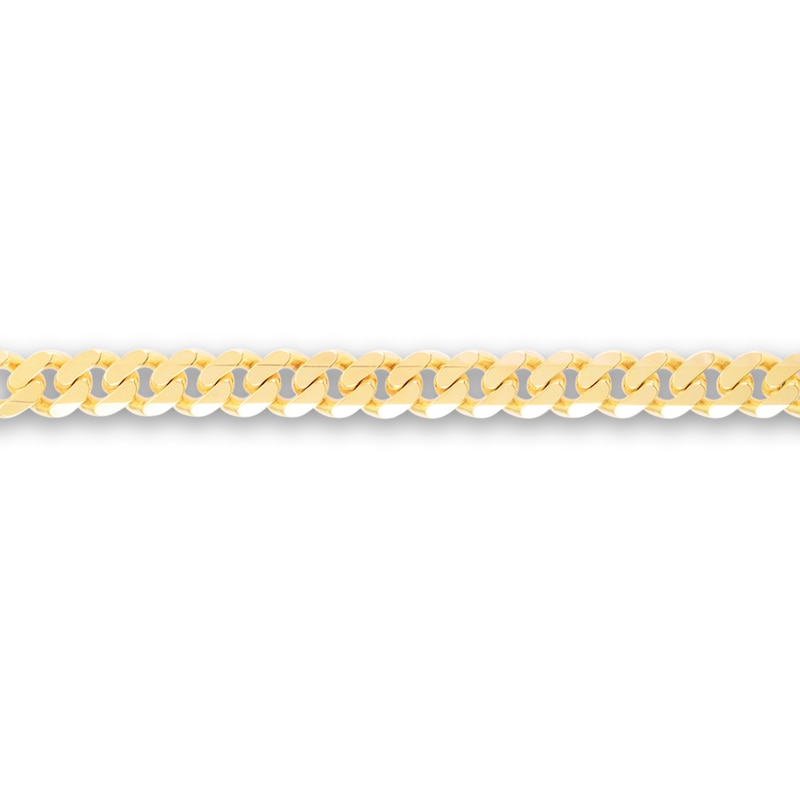Main Image 2 of Curb Link Chain Necklace Solid 10K Yellow Gold 24"
