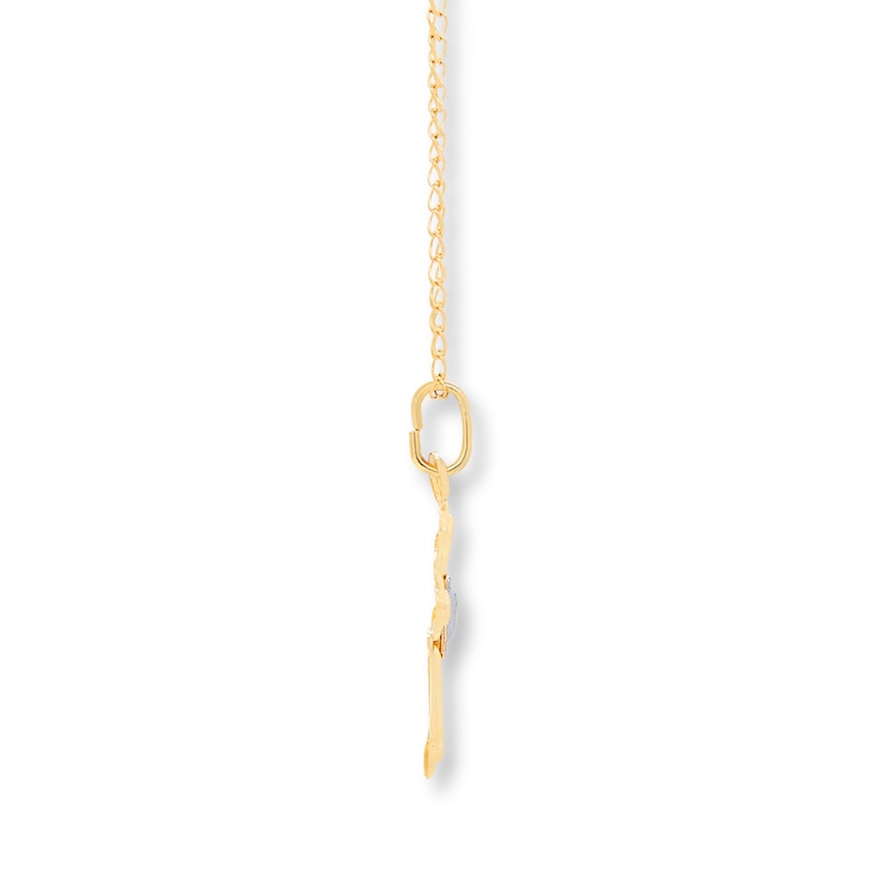 Main Image 2 of Children's Cross Necklace 14K Yellow Gold 13&quot;