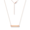 Thumbnail Image 1 of Petite Bar Necklace 14K Rose Gold 18&quot;
