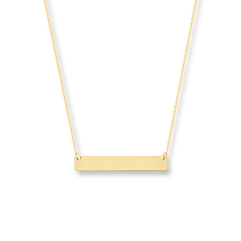 Main Image 1 of Bar Necklace 14K Yellow Gold 18&quot;