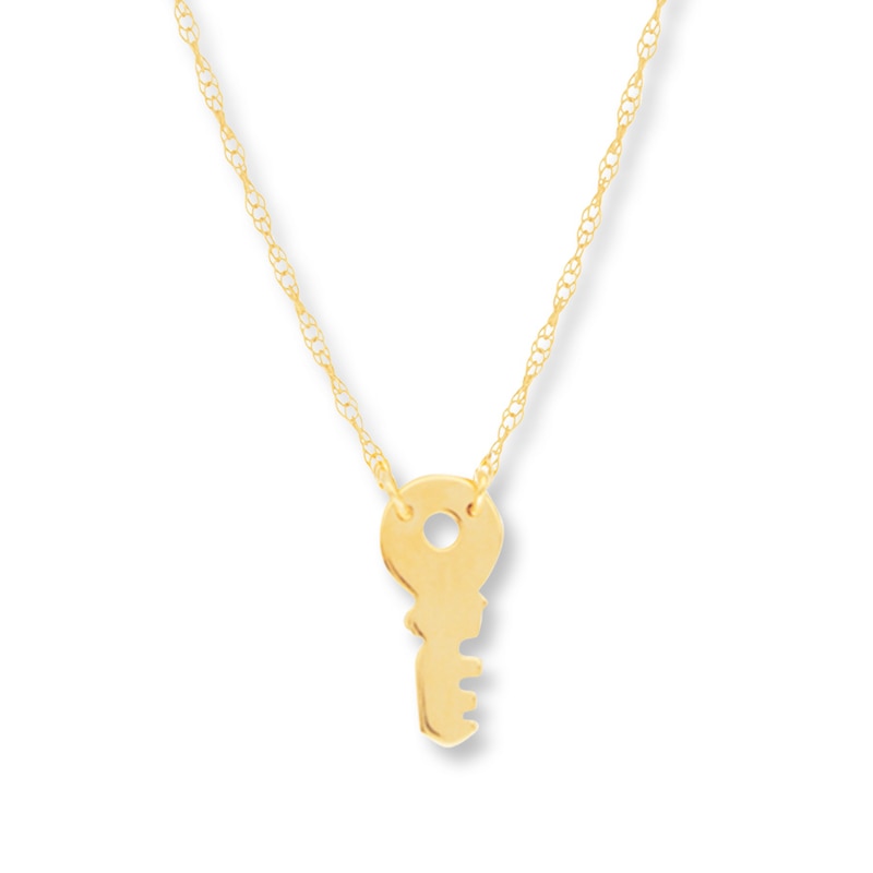 Key Necklace 14K Yellow Gold 16