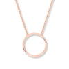 Thumbnail Image 1 of Circle Necklace 14K Rose Gold 16&quot;