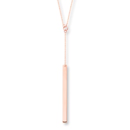 Bar Necklace 14K Rose Gold 18"