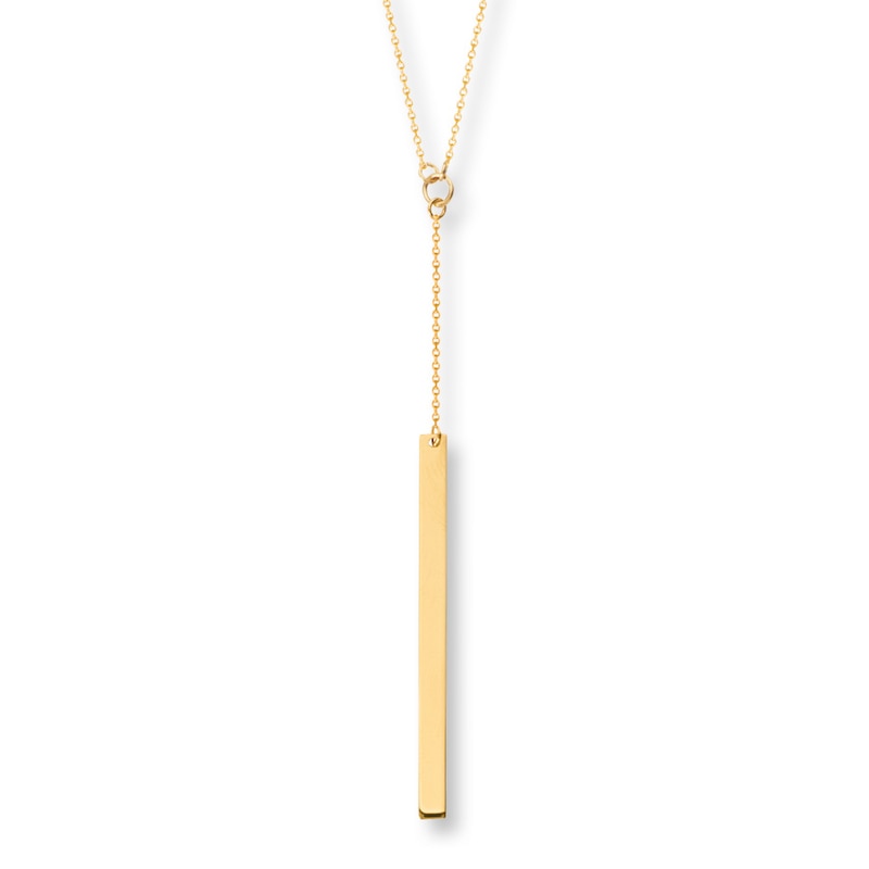 Bar Necklace 14K Yellow Gold 18"