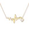 Thumbnail Image 1 of Heartbeat Necklace 14K Yellow Gold 16&quot;