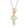 Thumbnail Image 3 of Cross Necklace 14K Yellow Gold 18&quot;