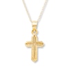 Thumbnail Image 4 of Cross Necklace 14K Yellow Gold 18&quot;