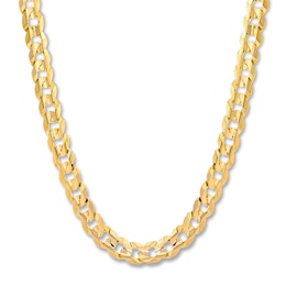 Miami Cuban Curb Necklace 10K Yellow Gold 24&quot;