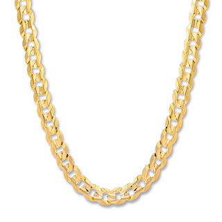 11mm Miami Cuban Curb Chain Necklace Solid 10K Yellow Gold 24"