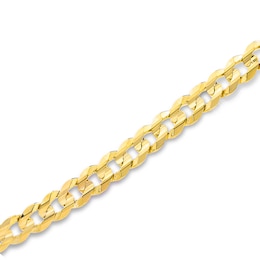 Cuban Curb Chain Bracelet 10K Yellow Gold 9&quot;